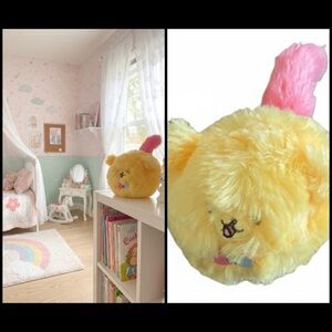 Bee and PuppyCat Sticky Yellow and Pink Ball Shaped Cat Plush Toy Nextflix 4”H